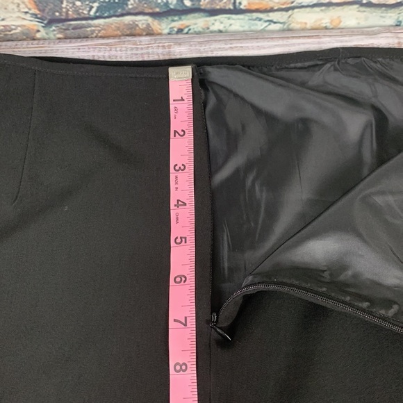 Larry Levine black stretch maxi skirt Sz 16 - Picture 6 of 11